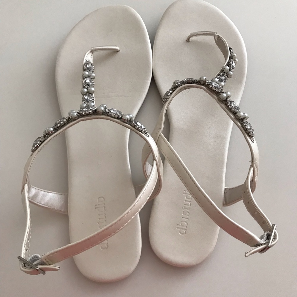 David’s Bridals Sandals size 9 Sarina, pearl